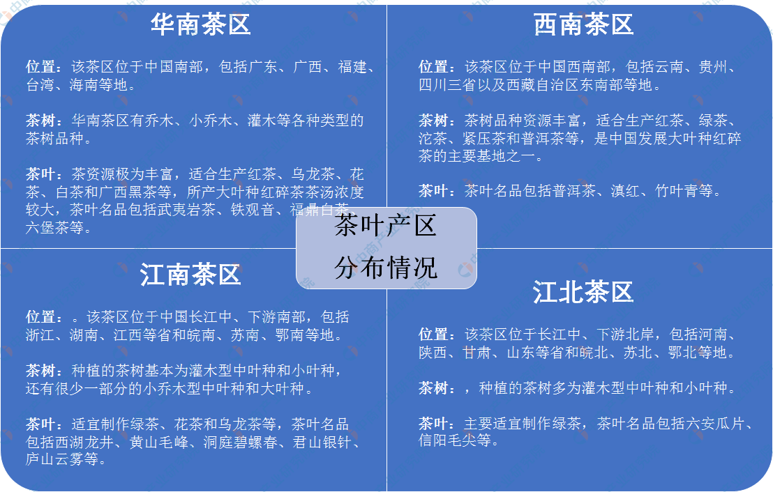 及四大茶叶产区分布情况分析（附百强县）AG电玩国际中国茶叶七大种类基本概况(图1)